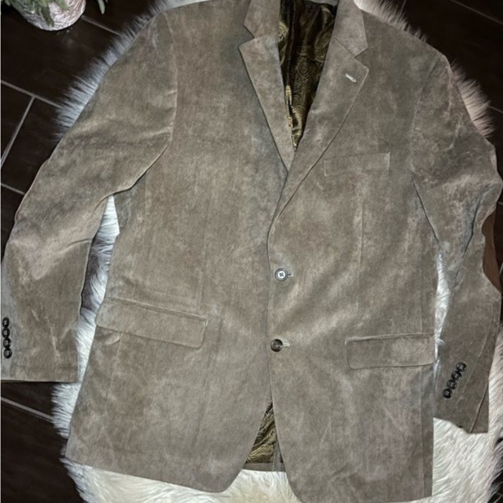 Lauren Ralph Lauren brown corduroy blazer with elbow patches sz 42 R
